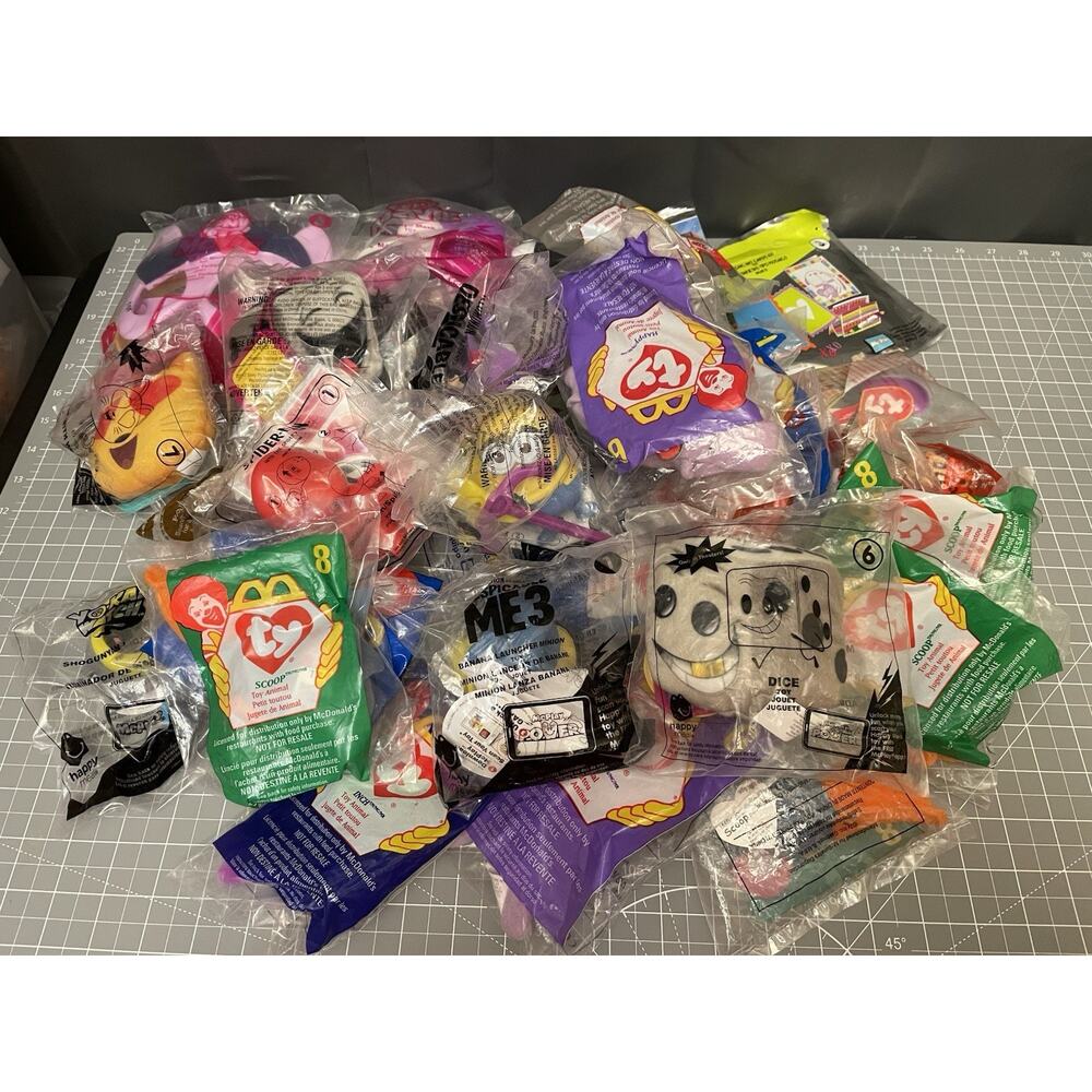 McDonald’s Happy Meal Mixed Toy Lot Of 53 Sealed Bags ~ Large Bundle 2.15 Lbs